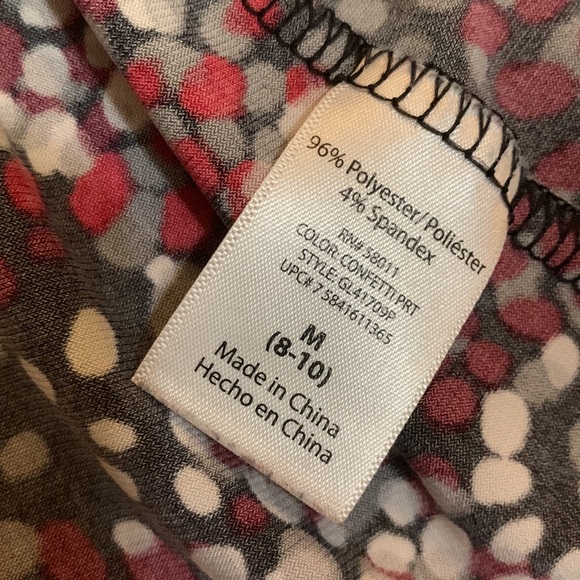 EUC Red Polka Dot Drape Neck Top - Picture 6 of 6